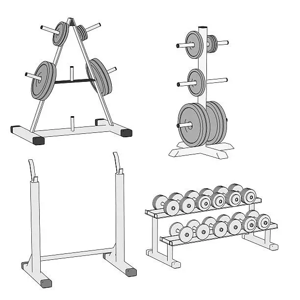 cartoon image of weight holders