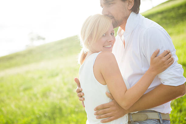 istock Beautiful young couple in romantic light 470785841