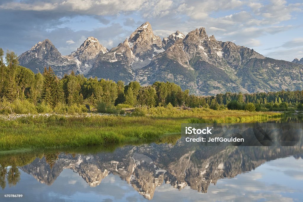 티턴 범위 점착층의 스네이크 리버 - 로열티 프리 Teton County - Wyoming 스톡 사진