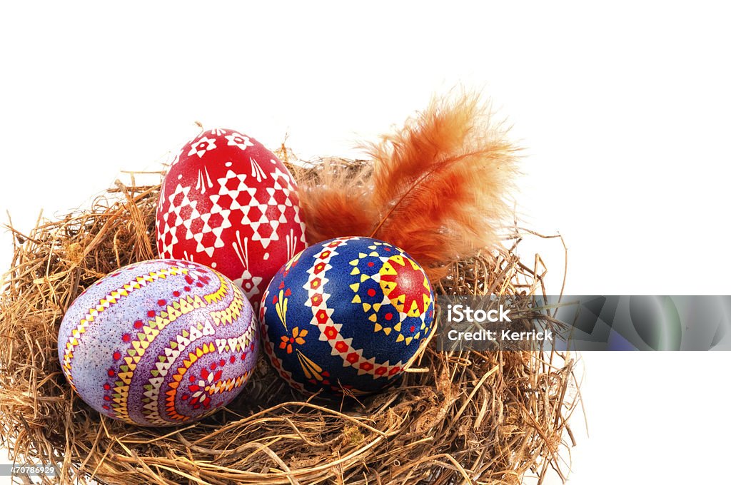 Ostern Eier in Vogel nest - Lizenzfrei Osterei Stock-Foto