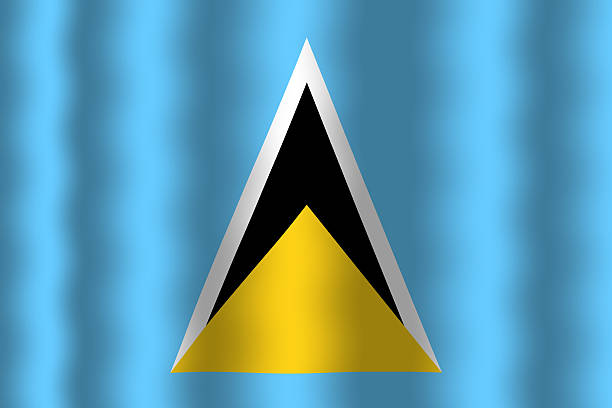 Waving Saint Lucia Flag