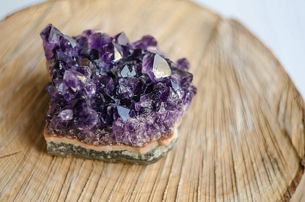 istock Raw amethyst rock violet tree spirituality boho wild 470788978