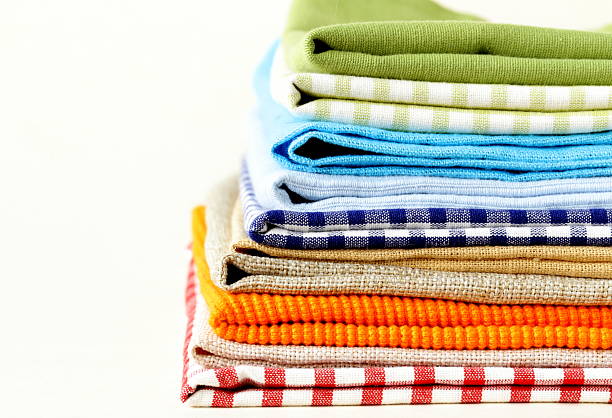 istock stack of colorful kitchen napkins on white background 470789369