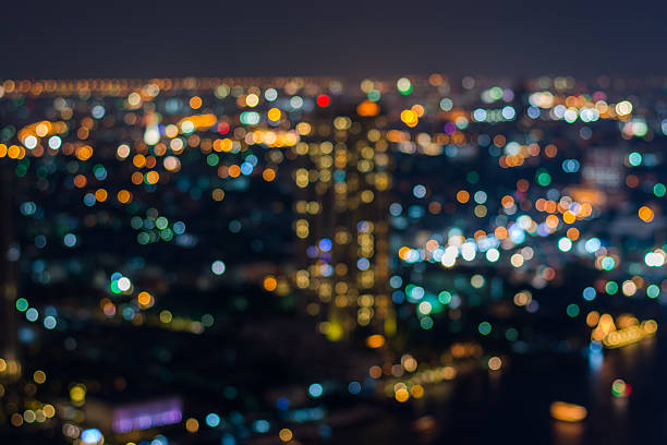 istock Abstract, night cityscape light blur bokeh 470790276