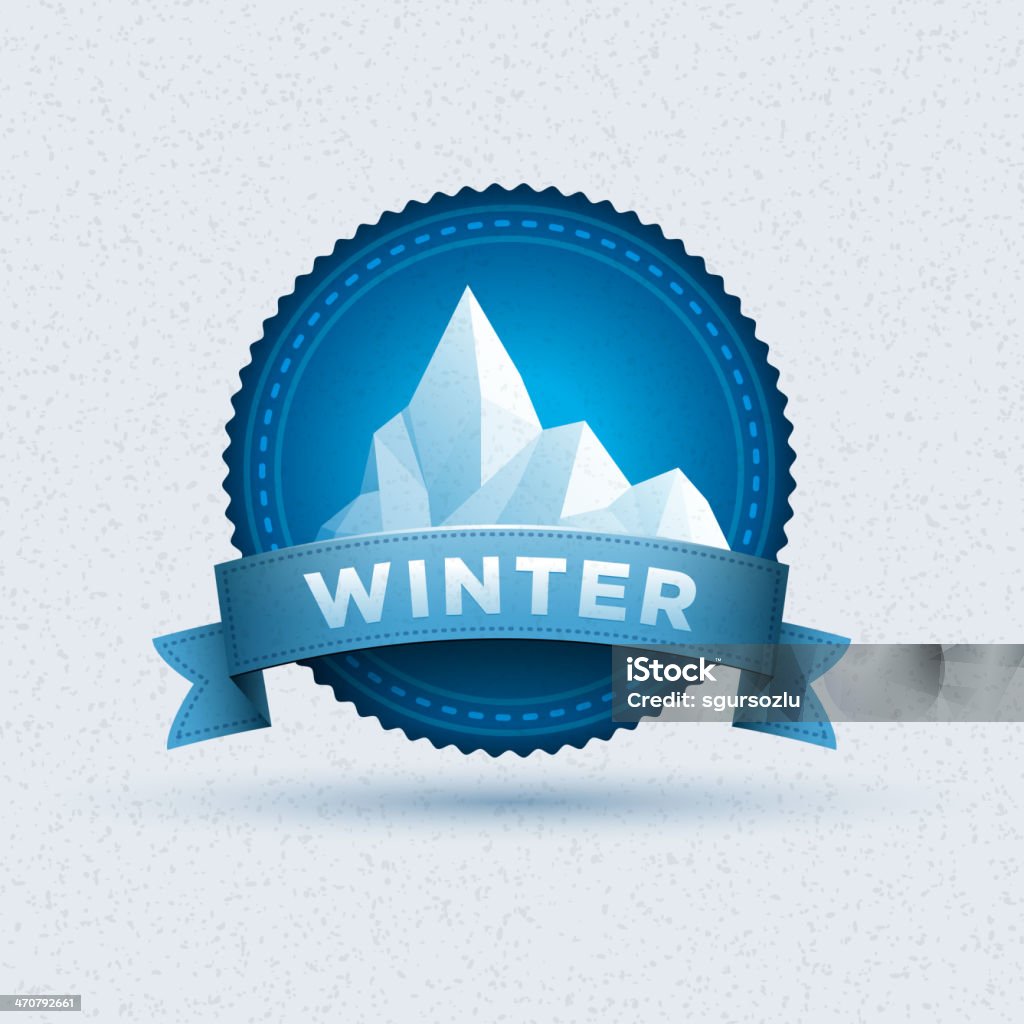 badge d'hiver - clipart vectoriel de Activité de loisirs libre de droits