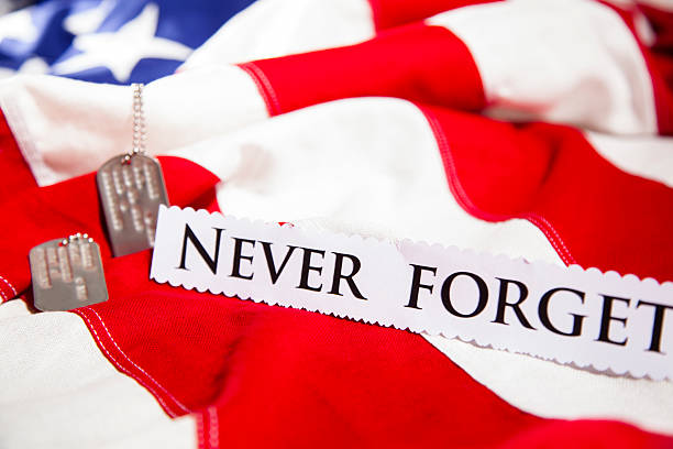 istock Military dog tags beside 