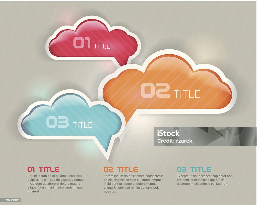 Una de las dos opciones de vector de nubes - arte vectorial de Comparación libre de derechos