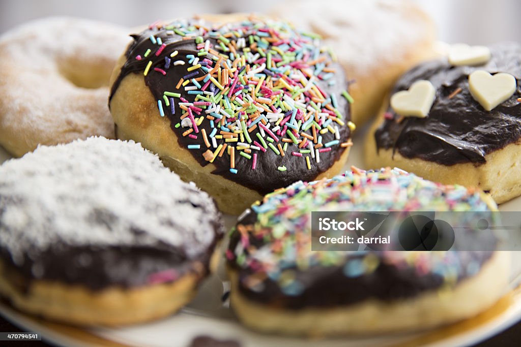donuts donuts on a plate Baked Stock Photo
