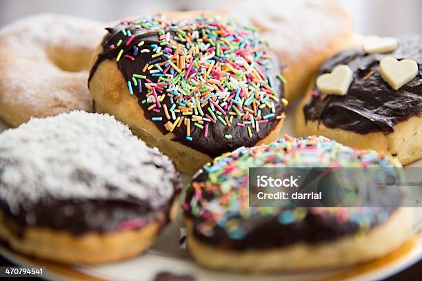 Donuts Stock Photo - Download Image Now - Baked, Chocolate, Chocolate Easter Egg