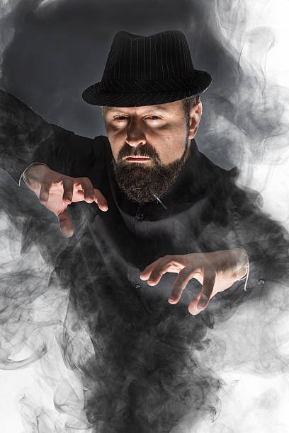 Shot of a magician at a carnival performance