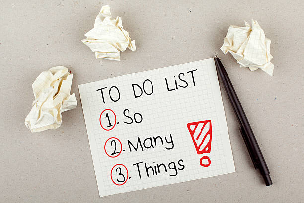 To Do List So Many Things To do list with so many things note on paper with paper balls and pen overworked photos stock pictures, royalty-free photos & images