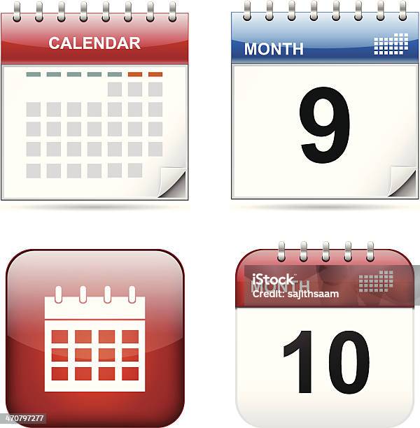 Kalender Stock Vektor Art und mehr Bilder von ClipArt - ClipArt, Computergrafiken, Datum