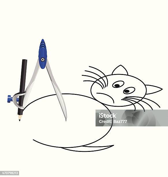 Zeichnung Einer Katze Stock Vektor Art und mehr Bilder von Baugewerbe - Baugewerbe, Biegung, Bleistift
