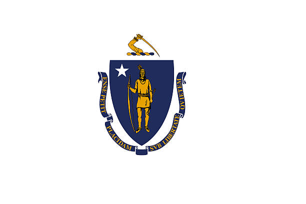 Bandiera del Massachusetts - foto stock