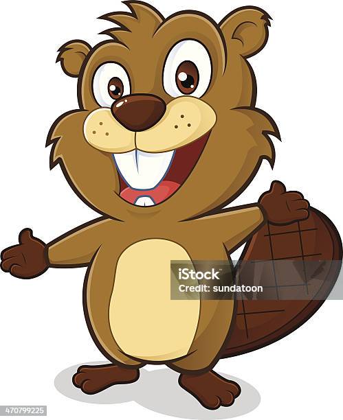 Beaver In Welcoming Gesture Stock Illustration - Download Image Now - Beaver, Characters, Animal