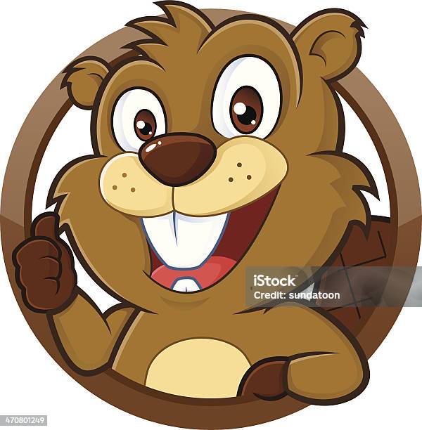 Beaver Giving Thumb Up Stock Illustration - Download Image Now - Beaver, Cartoon, Illustration