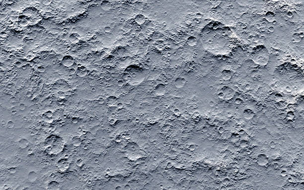 Close-up of the surface of the moon stock photo