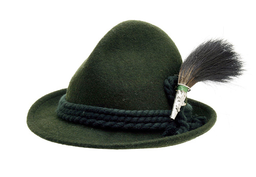 green Tyrolean hat with chamois beard