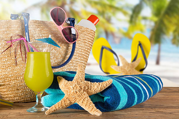 istock Close-up of summer accessories. 470806074