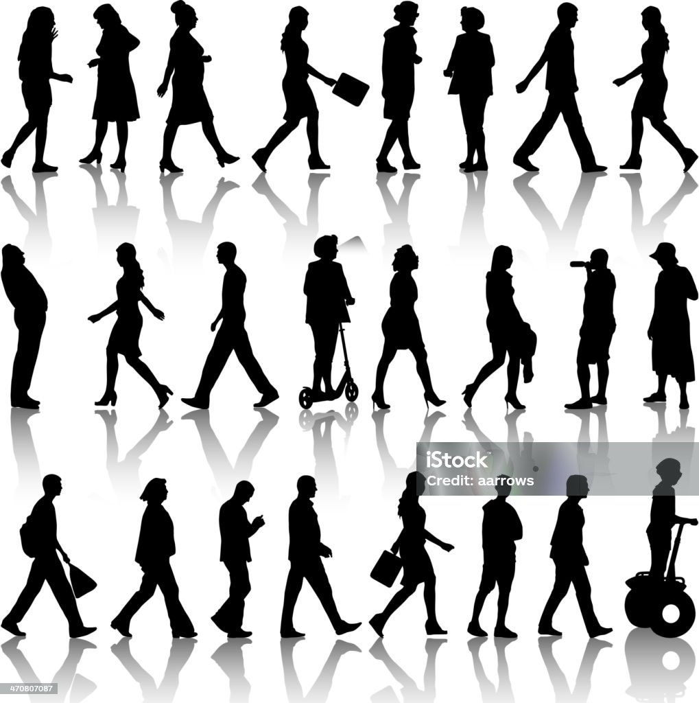 silhouettes mans and womans Black silhouettes of beautiful mans and womans on white background. Vector illustration. In Silhouette stock vector