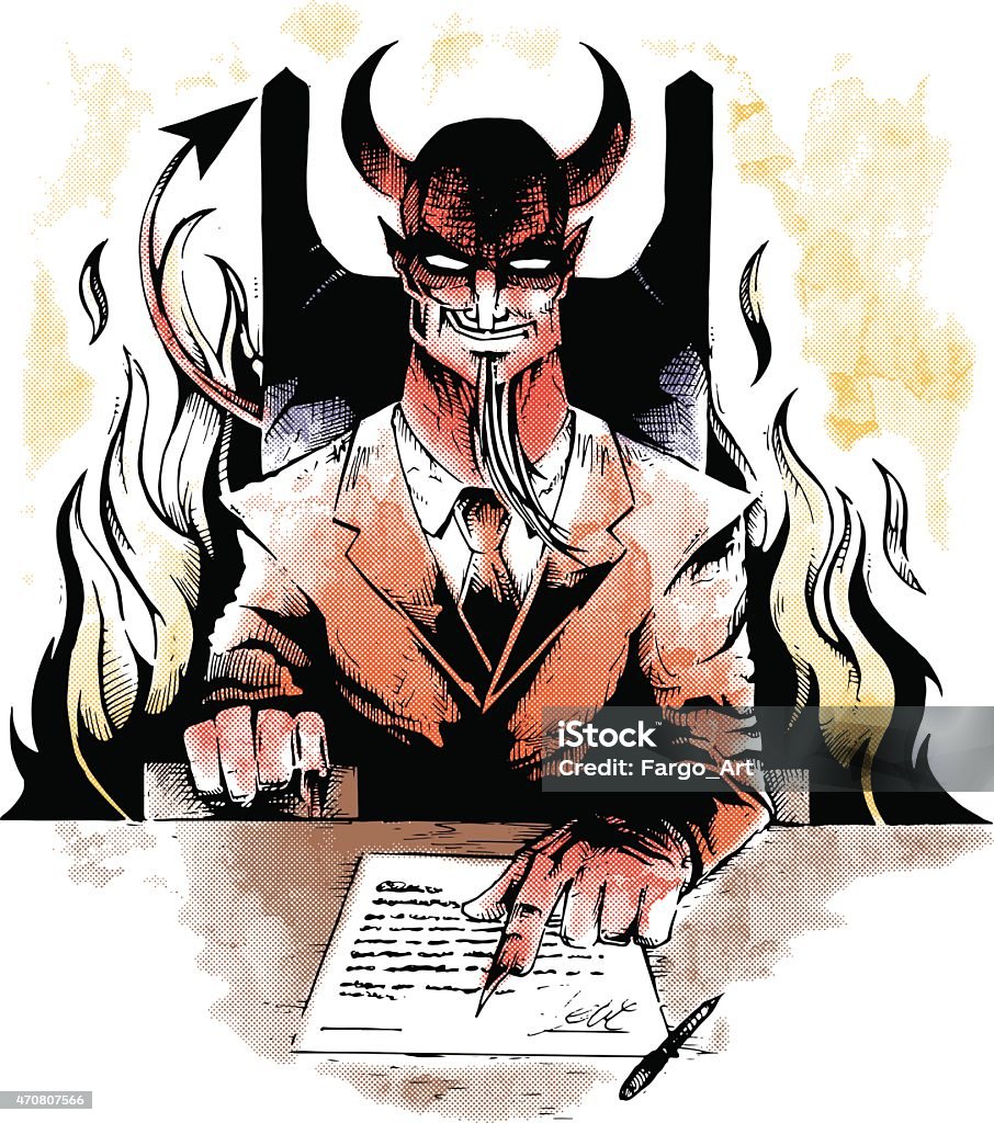 Devil Contract.pdf Devils Contract Stock Illustration - Download Image Now - Devil, Throne ...