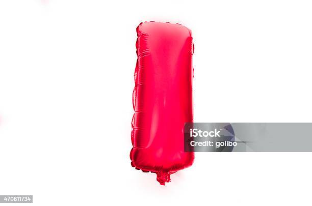 Letter I Red Foil Balloon Alphabet Stock Photo - Download Image Now - 2015, Alphabet, Balloon