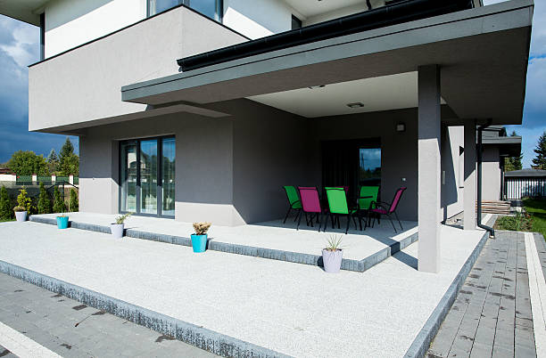 istock Modern house's terrace 470815958