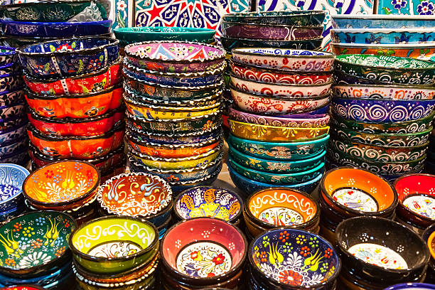 istock Classical Turkish ceramics on the market 470817732