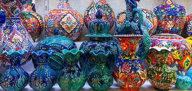 istock Classical Turkish ceramics on the market 470818076