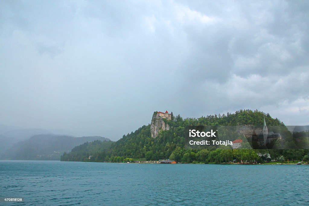 Bled, Slovenia Bled in a stormy and rainy weather. 2015 Stock Photo
