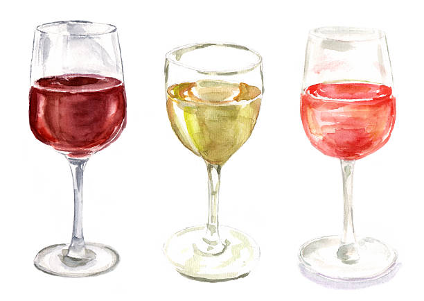 ilustrações, clipart, desenhos animados e ícones de conjunto de adiciona taças de vinho sobre fundo branco - white wine wine white glass