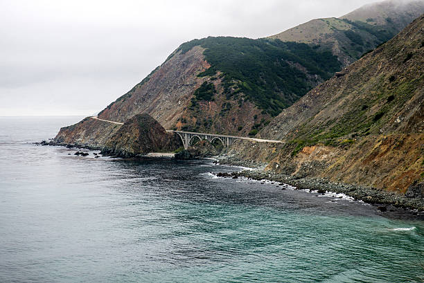 Bridge on Pacific Coast stock photo