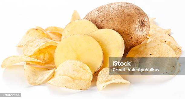 Potato Chips Stock Photo - Download Image Now - 2015, Crunchy, Food