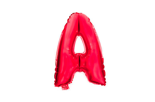 istock Letter A - red foil balloon alphabet 470822562