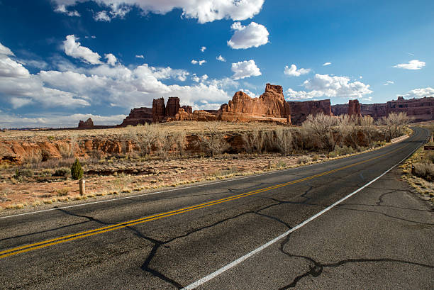 Desert Road stock photo