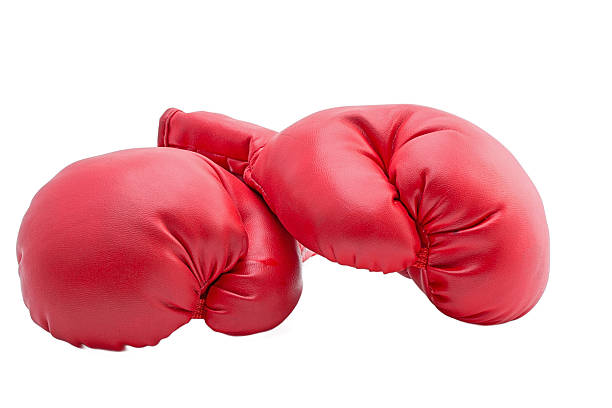 istock Red boxing gloves isolated on white background 470823466