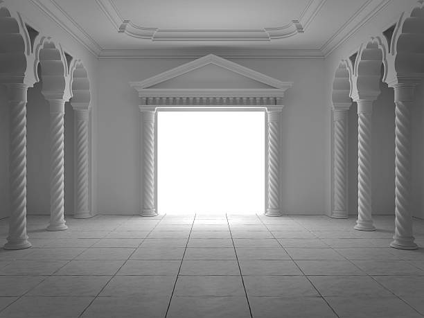 istock Classical portal in the hall with columns and arches 470825293