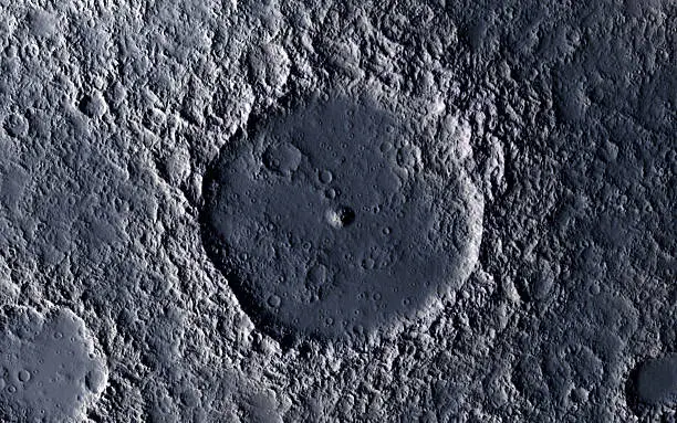 Closeup of moon surface texture