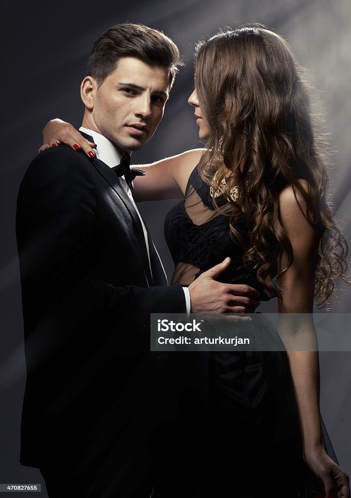 Sensual portrait of cute couple Women Stock Photo