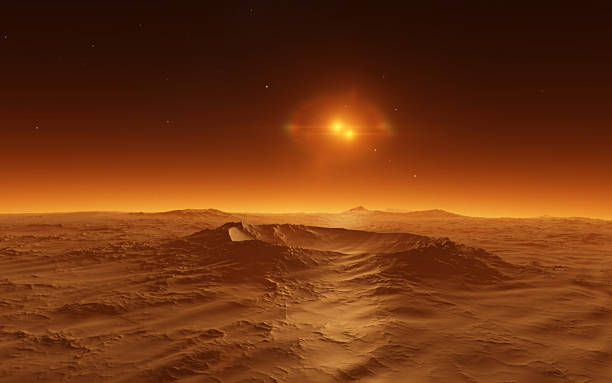 istock Mars  Scientific illustration -  planetary landscape 470830194