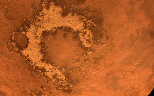Mars  Scientific illustration - texture of far away planet  in deep space