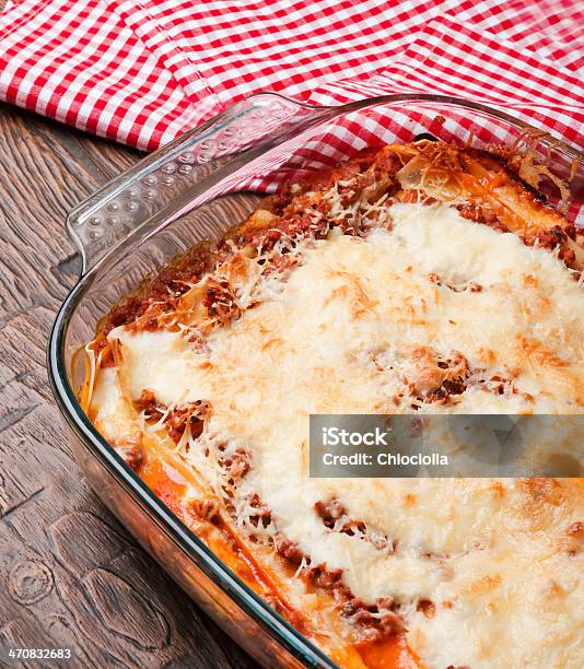 Delisious Homemade Lasagna Stock Photo - Download Image Now - Baked, Baking, Basil