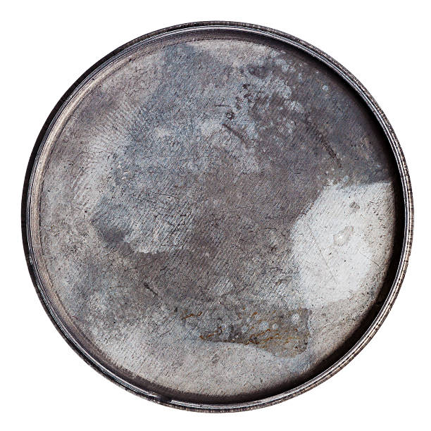 istock Grungy round metal plate 470835576