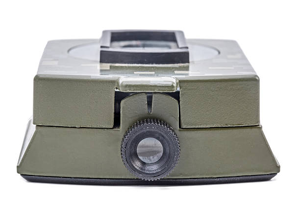 istock Army green Magnetic Compass isolation on white. 470835800