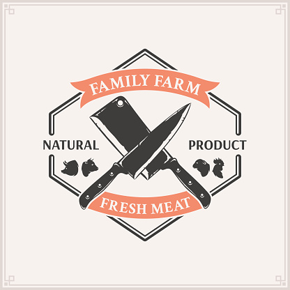 Generic Butcher Label Butcher Shop Label Template Stock Illustration - Download Image Now ...
