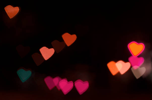 istock Bokeh heart shape of light background 470836539