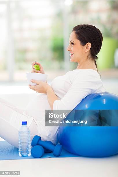 Young Pregnant Woman Holding Bowl Of Green Salad Stock Photo - Download Image Now - Adult, Adults Only, Beautiful People