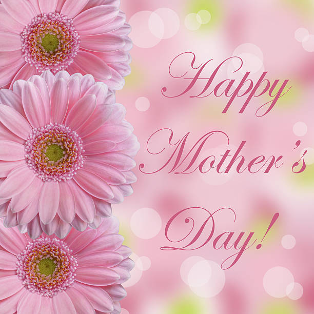 istock Happy Mother's Day card soft light pink gerbera daisy flowers 470836688