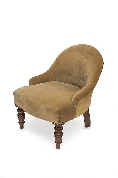 istock Antique Upholstered Chair Isolated on White Background 470837962