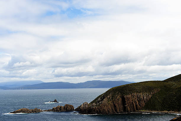 Dolerite Cliffs at Cape Bruny - foto de acervo